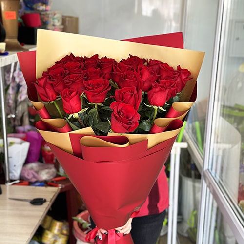 Классик 2, 25 роз, 1 м.